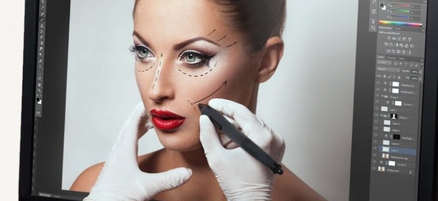 ретушь лица онлайн